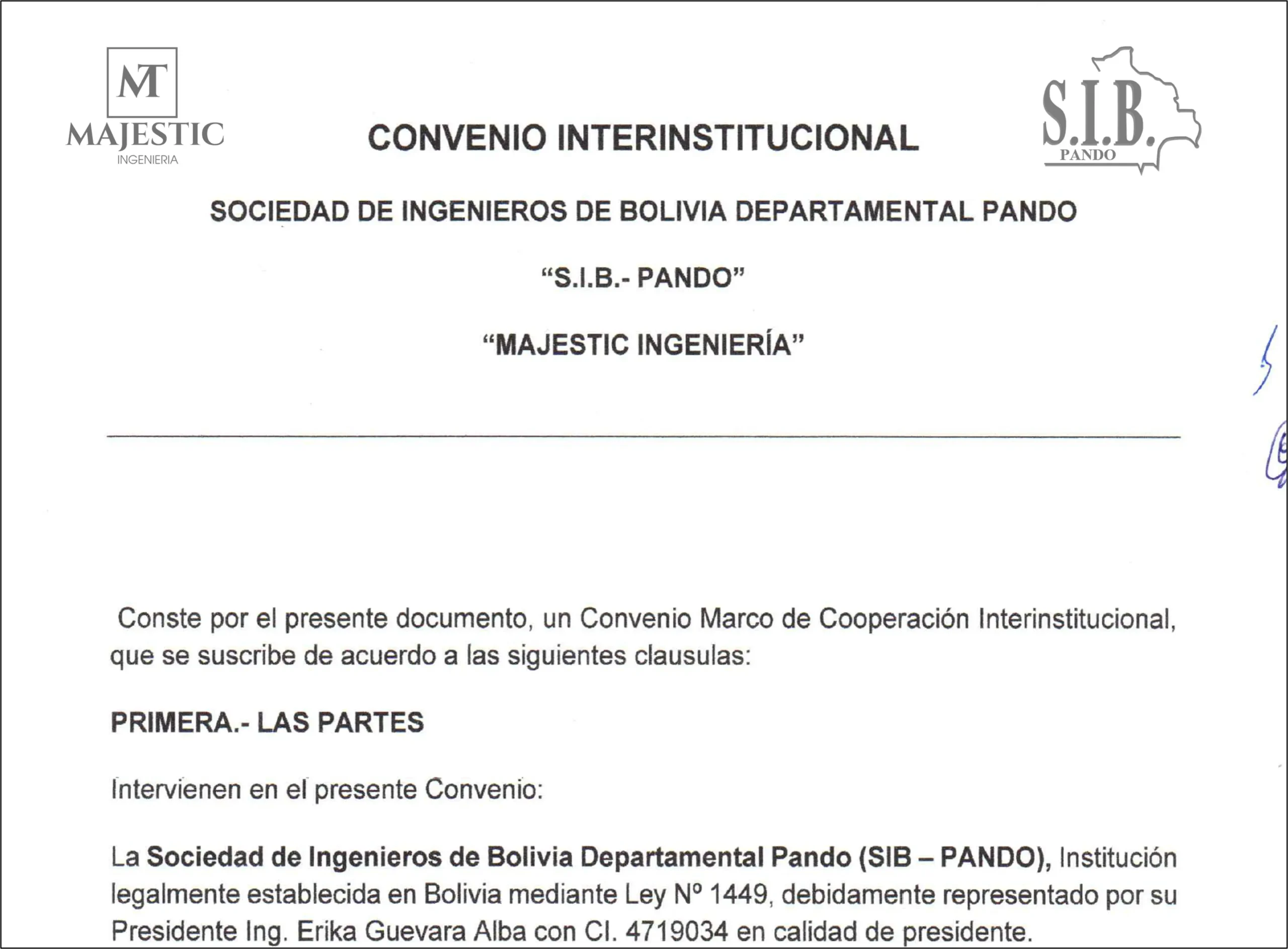 CONVENIO SIB PANDO